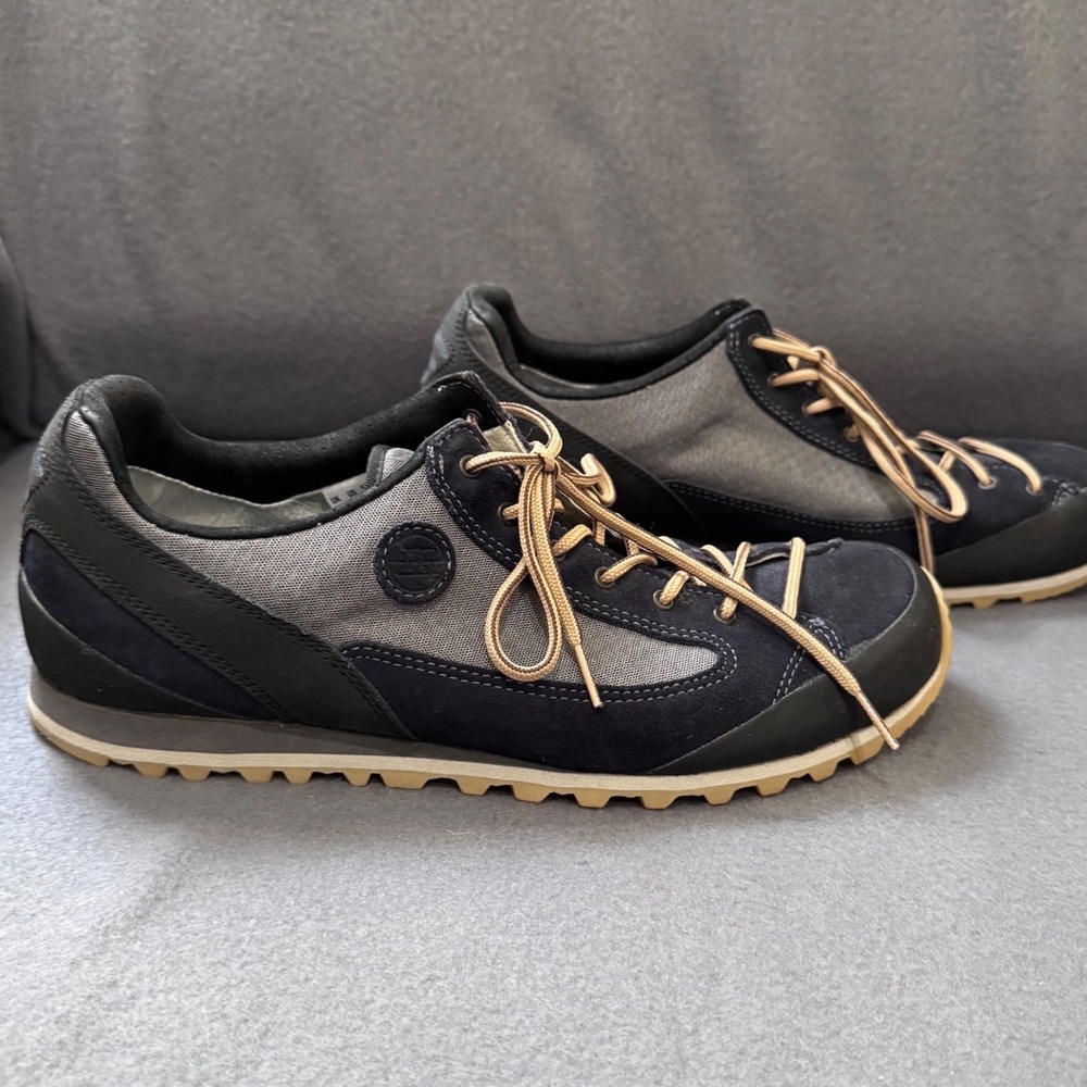 HanWag Salt Rock Blue Hiking Shoes Vibram Sz 12 Made in Croatia Outdoors Granola